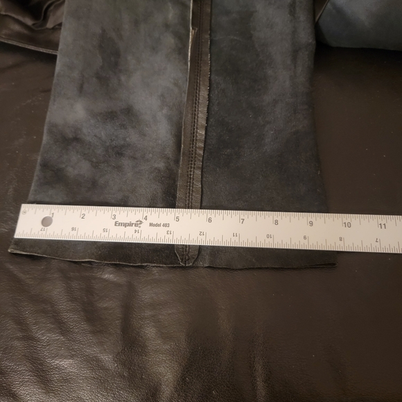 Express Vintage Genuine Leather Black Ladies Pants Size 13/14 PRE-OWNED - Picture 15 of 16